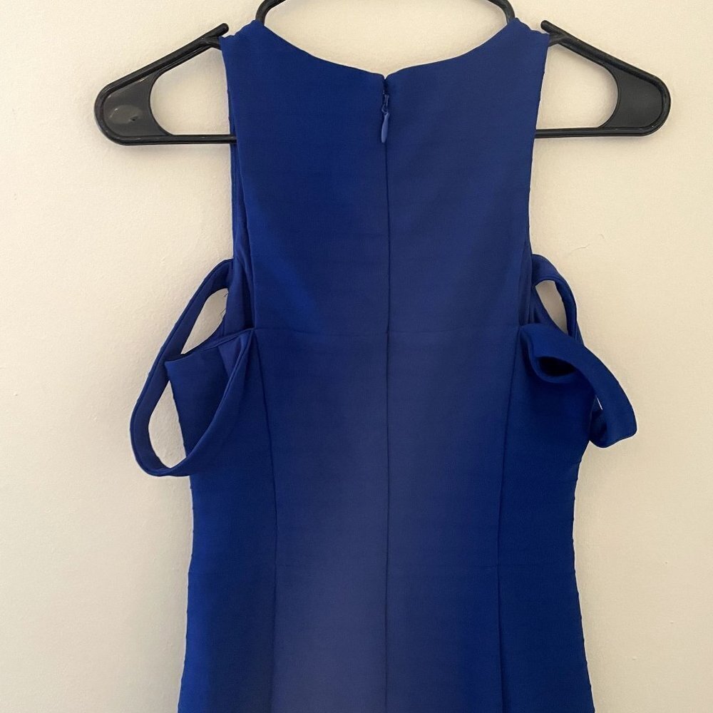 Guess navy blue off the shoulder sleeveless summer formal dress fully lined - Picture 9 of 10